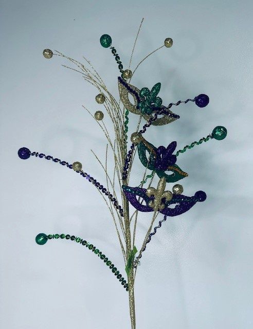 Mardi Gras Spray in Purple Gold and Green