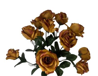 Lillian Open Rose Bushx12 Rust