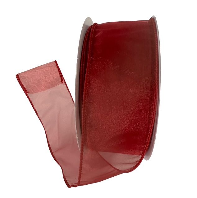 Sheer Madame Red Ribbon 2 1/2&quot; by 50YDS