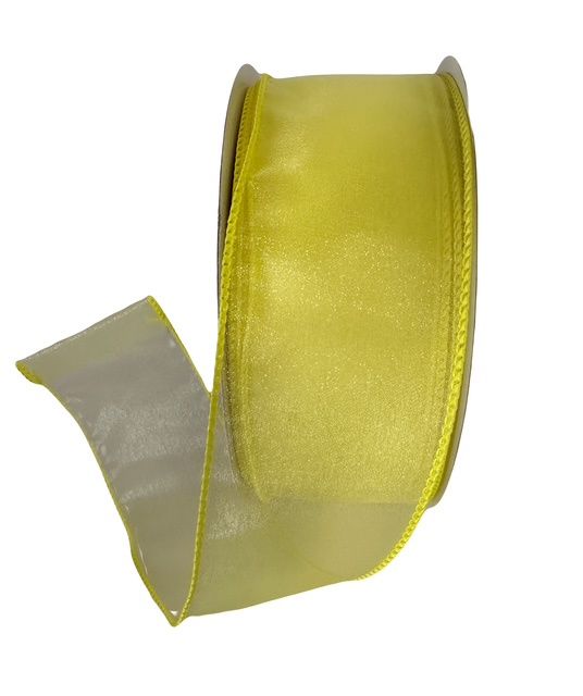 Sheer Yellow Ribbon 2 1/2&quot; by 50YDS