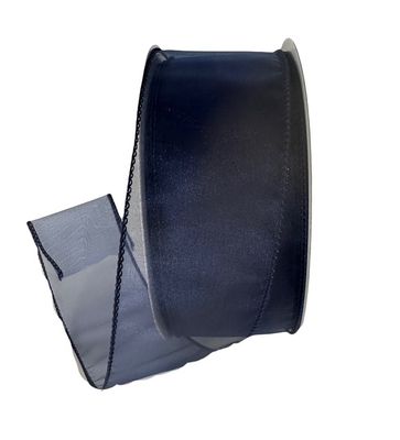 Sheer Navy Ribbon 2 1/2" by 50YDS