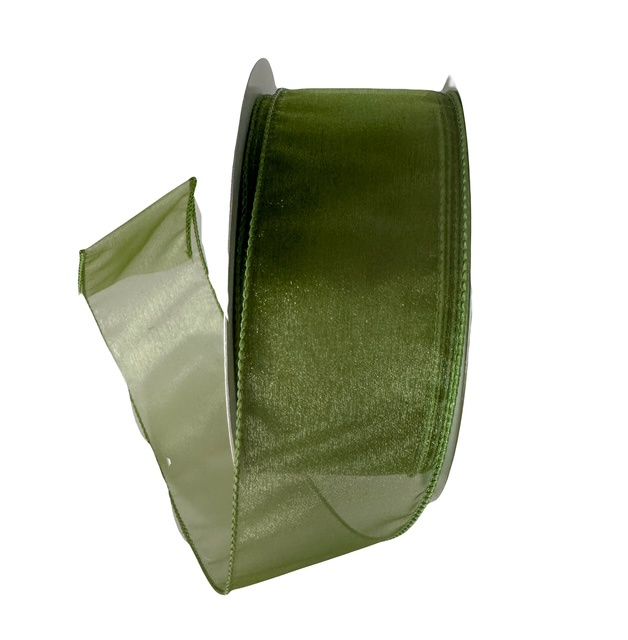 Sheer Kiwi Ribbon 2 1/2&quot; by 50YDS