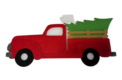 Red Truck 15" Decor