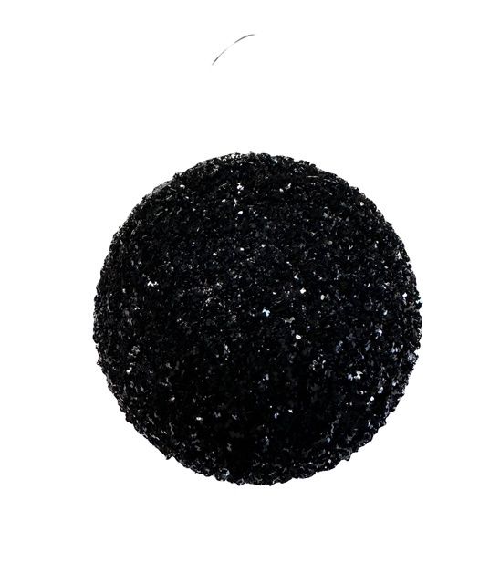4&quot; Glit Ball Ornament Black