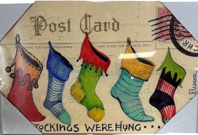 Picture of Vintage Post Card w Stockings