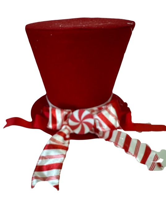 Top Hat Tree Topper Red 9&quot;