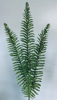 Glitter Sequin Fern Lime Green