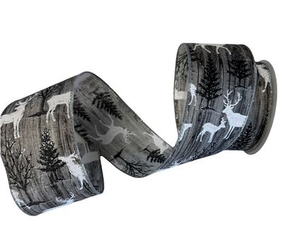 Grey Wood Linen Deer2.5x10Yds