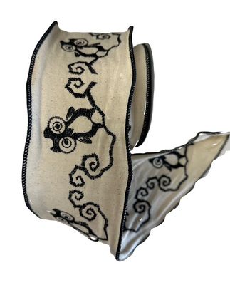 Canvas Owl Ribbon  4"X10YDS