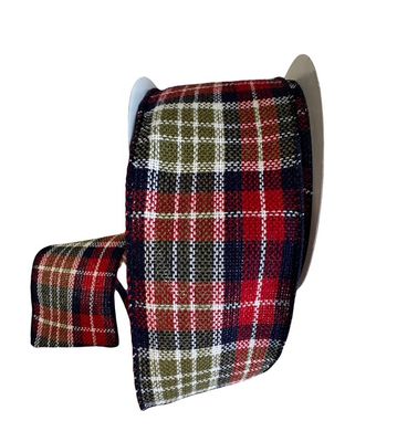 Red Navy White Gr Plaid 2.5x10Yds