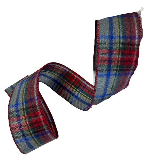 Plaid Ribbon Woodland Style 2.5&quot;x10Yds Multi