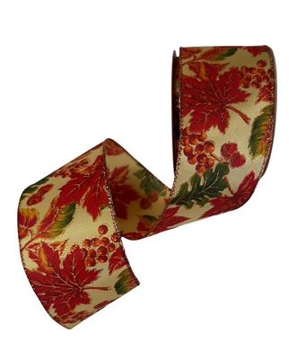 Red Leaf Gold with Orange Berries 2.5x10Yds