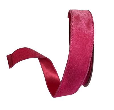 Hot Pink Velvet Ribbon 1.5"x10Yds