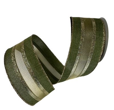 Moss Linen Gold Firefly 2.5" x 10Yards