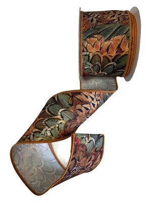 Pheasant Feathers Ribbon 2.5"x10Yds