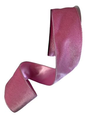 Light Pink Velvet Ribbon 2.5"x10Yds