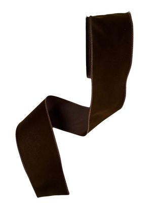 Dark Chocolate Velvet Ribbon 2.5"x10Yds