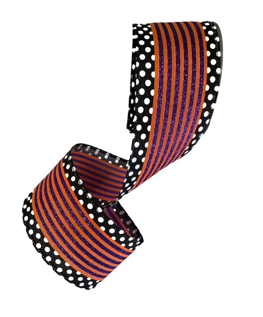 Orange  Purple Black white dot 2.5x10