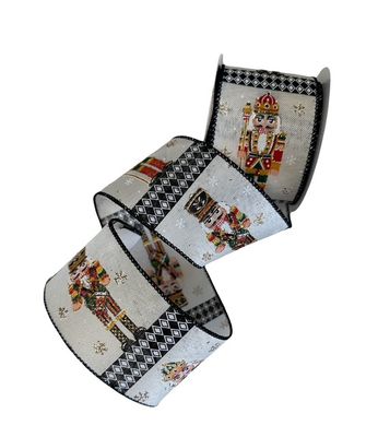 Nutcracker Ribbon Harlequin 2.5&quot; x 10Yds