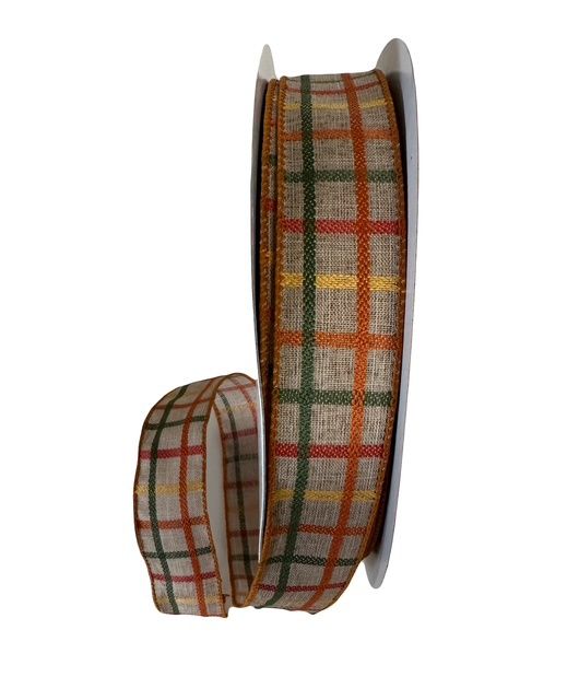 Orange Yellow Moss Plaid 1.5x50Y