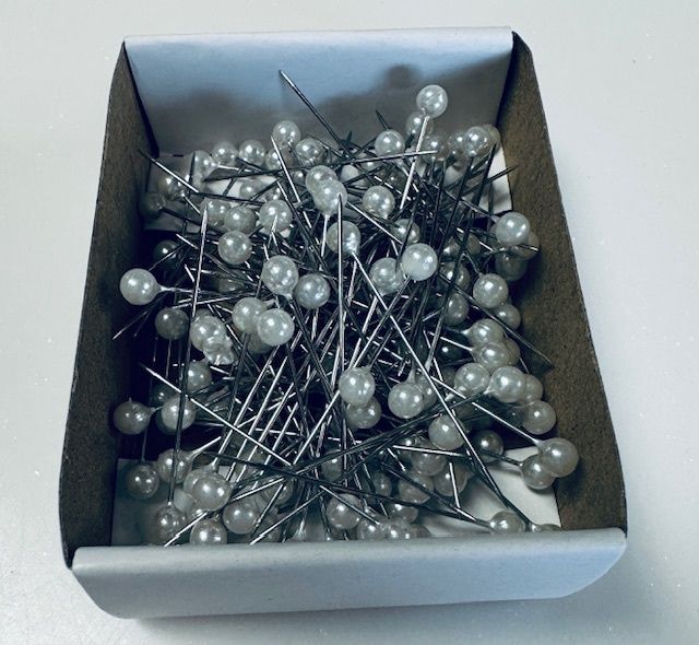 Corsage Pin&#39;s  4mm Pearl 1.5&quot; Height - White