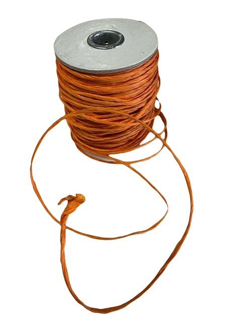 Wired Raffia 1/8&quot; X 100YDS in Orange