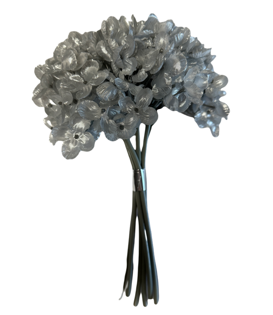 Bouquet Style Hydrangea x6 Silver