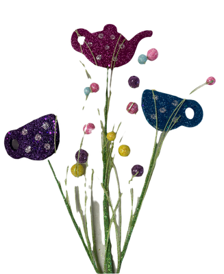 Glitter Kettle Teacup Spray 31"