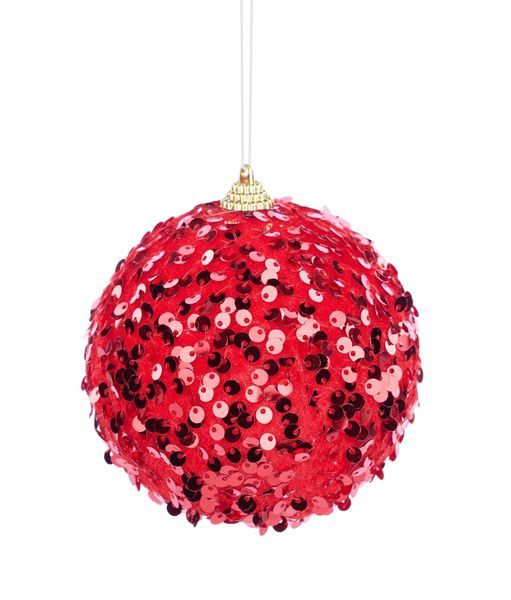 4" Red Velvet with Sequin Ornament