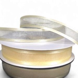 Sheer Satin Ivory  5/8" 25YDS
