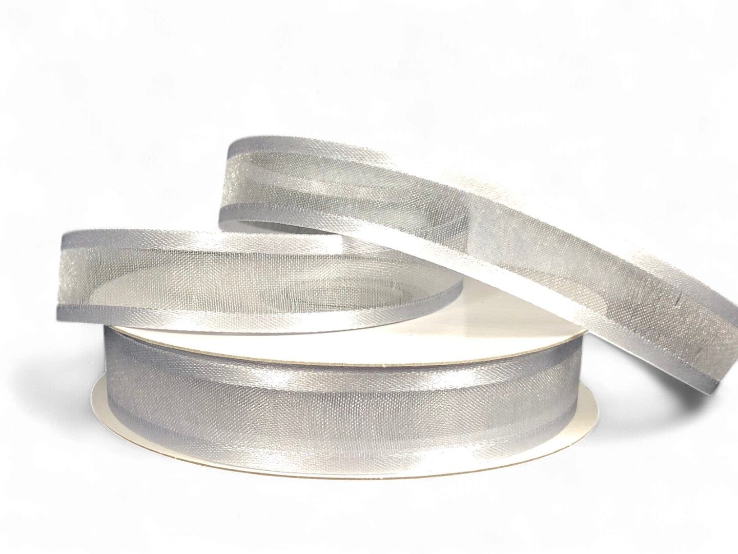 Sheer Satin -Silver  5/8" 25YDS