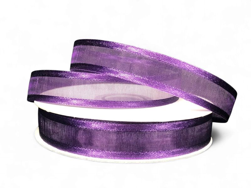 Sheer Satin-Eggplant 5/8" 25YDS