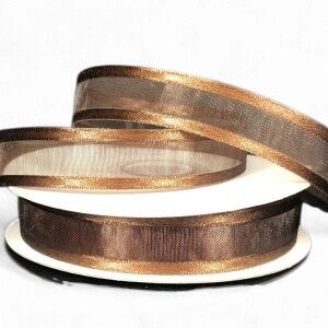 Sheer Satin-Chocolate  5/8" 25YDS