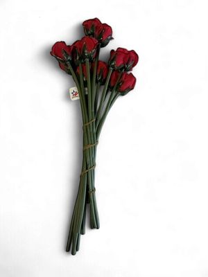 Rose Bud Bouquet in Red  x12