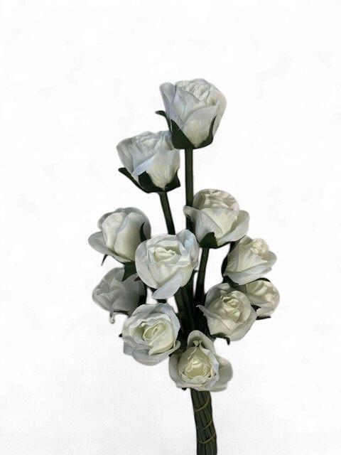Rose Bud Bouquet in White