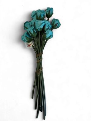 Rose Bud Bouquet in Teal
