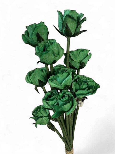 Rose Bud Bouquet in Kelly Green