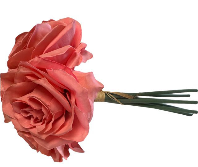 Ashley Rose Bouquet 12" Coral