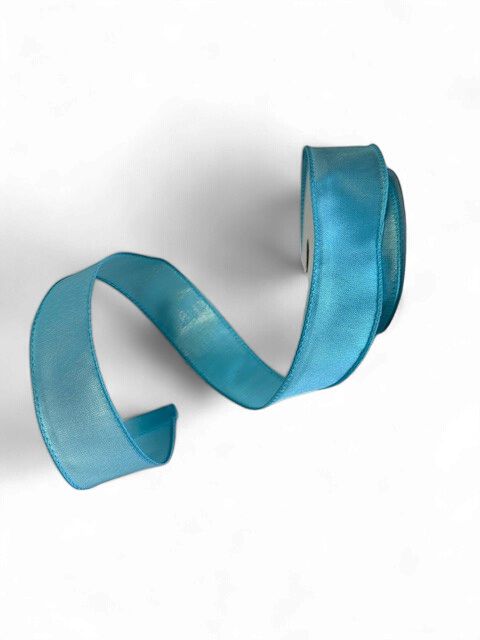 Aqua Iridescent Ribbon 1.5x10Yds
