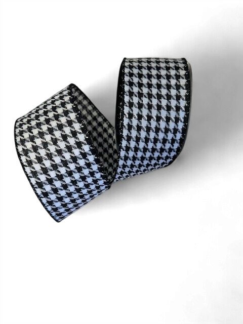 Black and White houndstooth 2.5" x 10 Yards