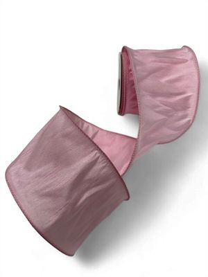 Pink Faux Dupioni Ribbon 4"x10Yds