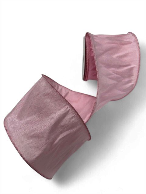 Pink Faux Dupioni Ribbon 4"x10Yds
