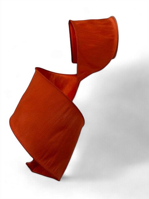 Orange Faux Dupioni Ribbon 4"x10Yds