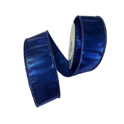 Royal Blue shiny ribbon with wired edges hold shape well measures 1.5" wide and 10 yards long.