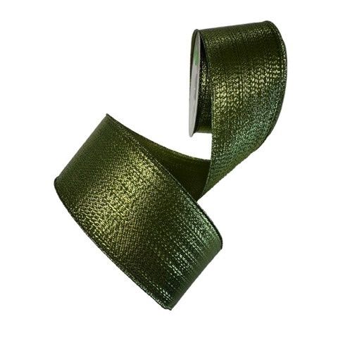 Lime Metallic Ribbon 2.5" x 10 Yds