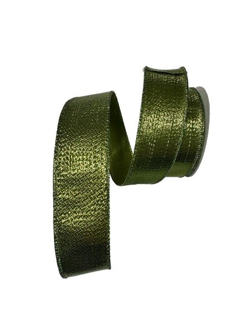 Lime Metallic Ribbon 1.5" x 10Yds