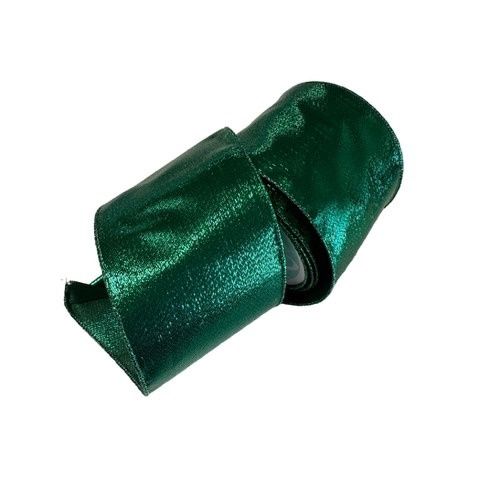 Emerald Green Metallic Ribbon 4" x 10Yds