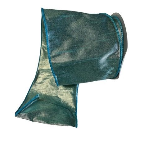 Metallic Dupioni w Gold Blue 4" x 10Yds