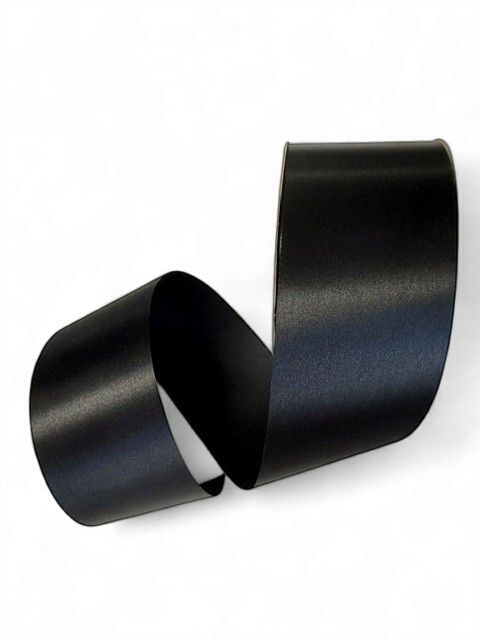Polished Satin Ribbon 2 1/2" in Black
