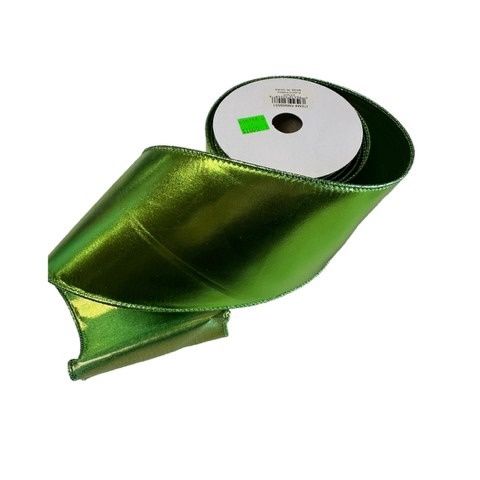 Foil Ribbon 4" x 10Yds Lime Green